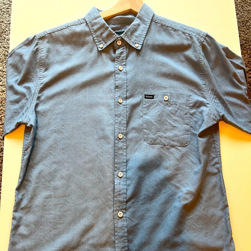 Brixton S/S Oxford Woven Shirt, Medium, Blue